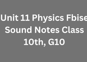 Unit 11 Physics Fbise Sound Notes Class 10th, G10