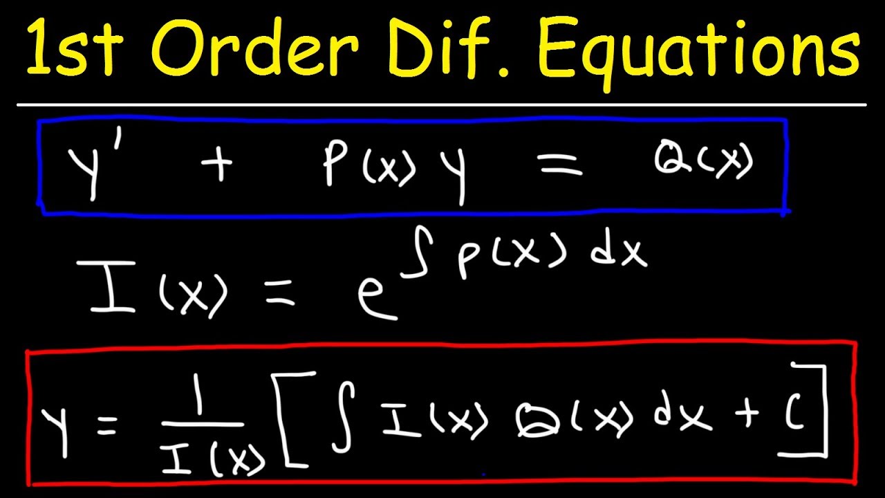First Order Differential Equations Bsc Notes 4th Years